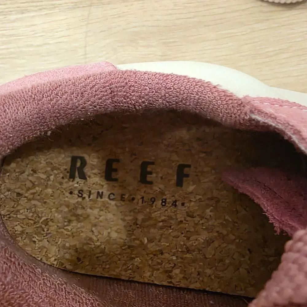 Reef Pink White Suede Lay‎ Day Lift Platform Cute Outdoor Sneakers Size 8.5 - Picture 10 of 13